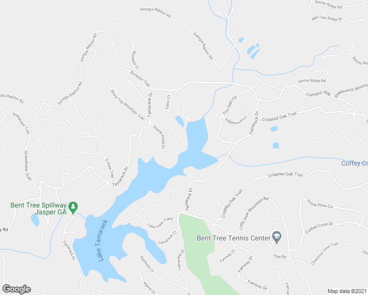 map of restaurants, bars, coffee shops, grocery stores, and more near 141 Blue Pine Court in Big Canoe