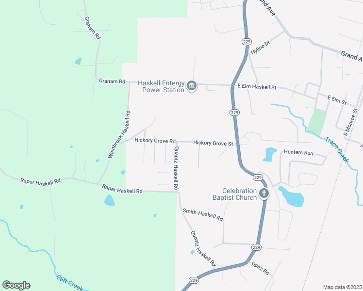 map of restaurants, bars, coffee shops, grocery stores, and more near 345 Hickory Grove Street in Benton