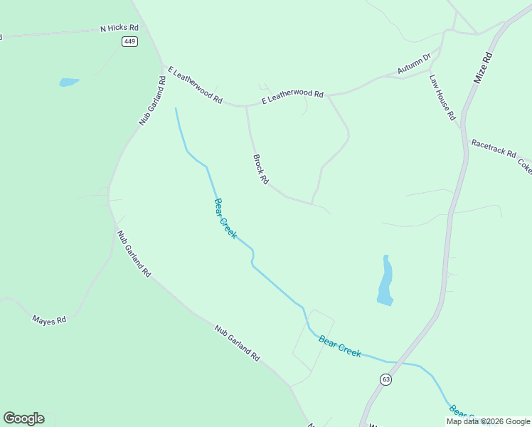 map of restaurants, bars, coffee shops, grocery stores, and more near 334 Brock Road in Toccoa