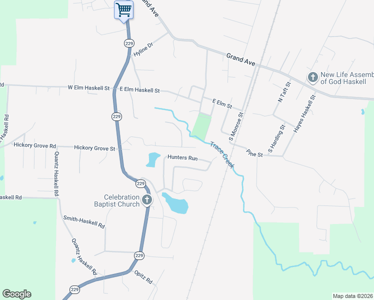 map of restaurants, bars, coffee shops, grocery stores, and more near 358 Meadow Creek Drive in Benton