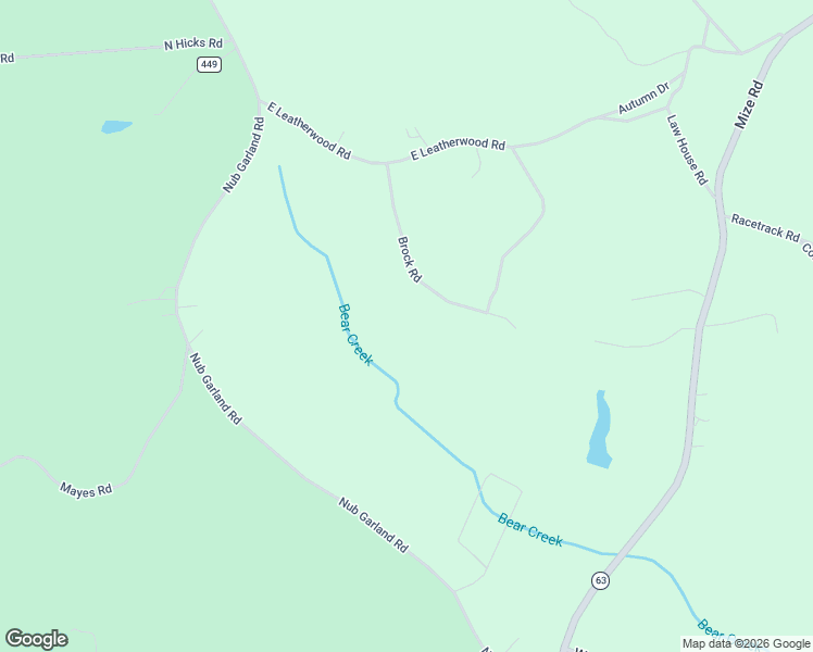 map of restaurants, bars, coffee shops, grocery stores, and more near 334 Brock Road in Toccoa