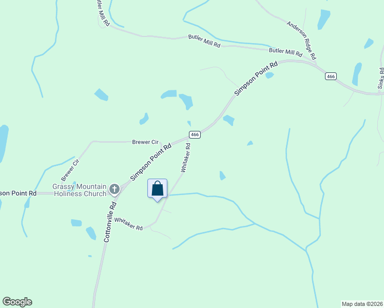 map of restaurants, bars, coffee shops, grocery stores, and more near 644 Whitaker Road in Grant