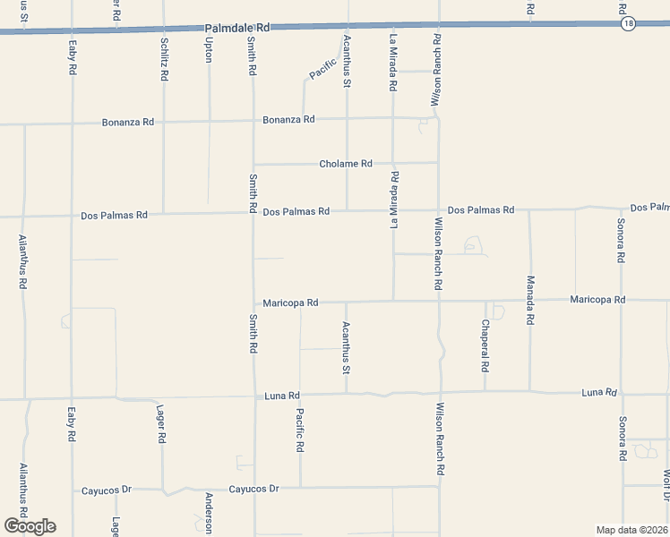 map of restaurants, bars, coffee shops, grocery stores, and more near 6288 Maricopa Road in Phelan