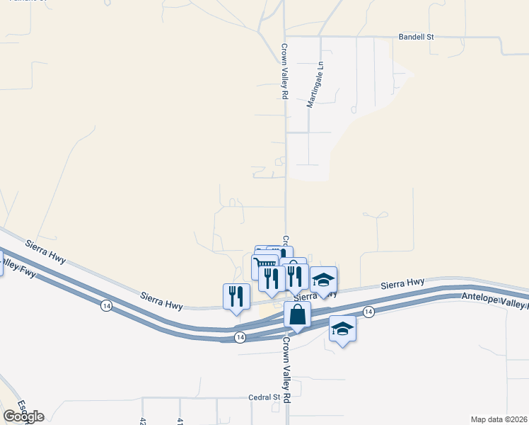 map of restaurants, bars, coffee shops, grocery stores, and more near 3904 Sourdough Road in Acton