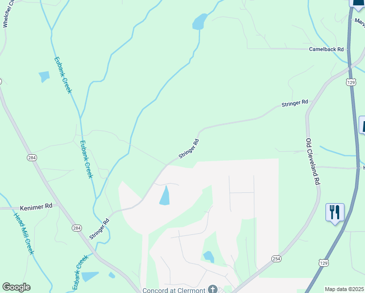 map of restaurants, bars, coffee shops, grocery stores, and more near 6679 Stringer Road in Clermont