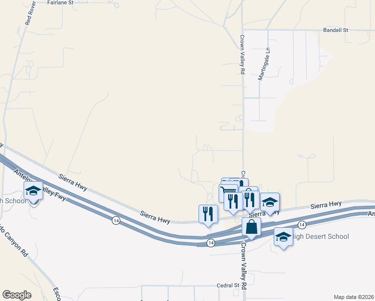 map of restaurants, bars, coffee shops, grocery stores, and more near 3966 Sourdough Road in Acton