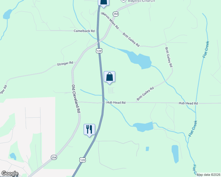 map of restaurants, bars, coffee shops, grocery stores, and more near 6720 Cleveland Highway in Clermont