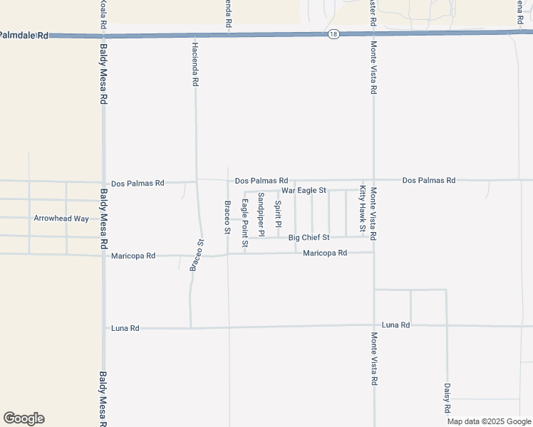 map of restaurants, bars, coffee shops, grocery stores, and more near 13609 Sandpiper Place in Victorville