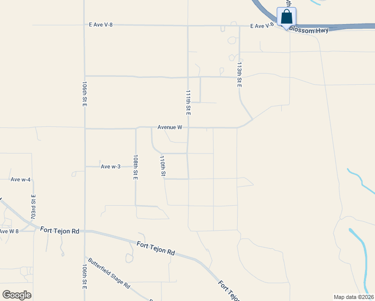 map of restaurants, bars, coffee shops, grocery stores, and more near 111th Street East in Pearblossom
