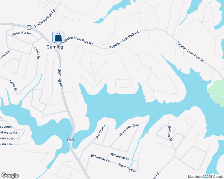 map of restaurants, bars, coffee shops, grocery stores, and more near 999 Rue Fluer De Lis in Lavonia