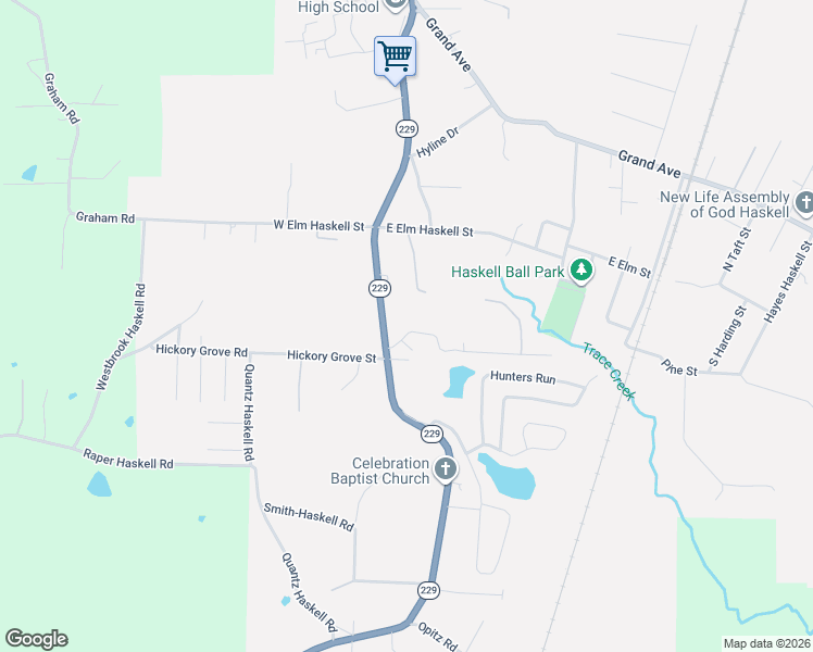 map of restaurants, bars, coffee shops, grocery stores, and more near 209 Meadow Creek Drive in Benton