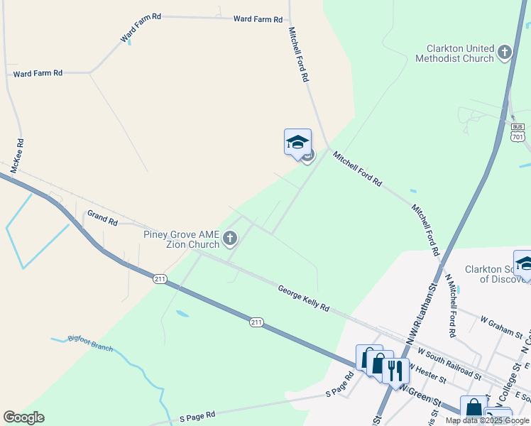 map of restaurants, bars, coffee shops, grocery stores, and more near 47 Smith and Hair Road in Elizabethtown