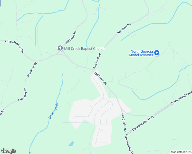 map of restaurants, bars, coffee shops, grocery stores, and more near 9 Makers Way in Dawsonville