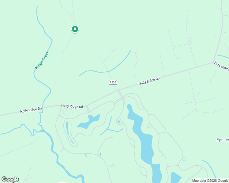 map of restaurants, bars, coffee shops, grocery stores, and more near 267 Holly Ridge Road in Holly Ridge