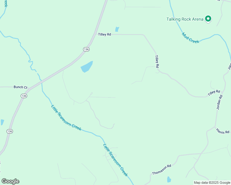 map of restaurants, bars, coffee shops, grocery stores, and more near 61 Woody Way in Talking Rock