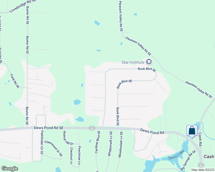 map of restaurants, bars, coffee shops, grocery stores, and more near 271 Buck Boulevard Southeast in Calhoun