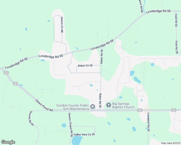 map of restaurants, bars, coffee shops, grocery stores, and more near 330 Baker Circle Southeast in Calhoun
