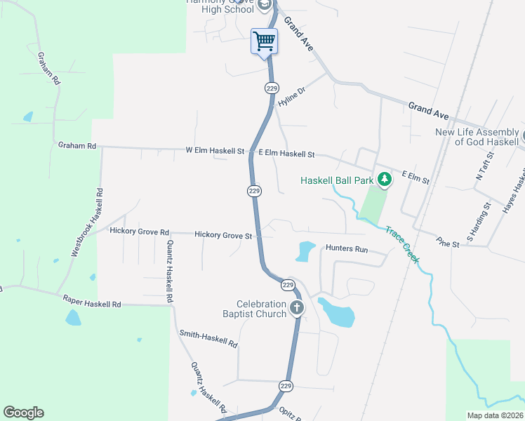 map of restaurants, bars, coffee shops, grocery stores, and more near 209 Meadow Creek Drive in Benton