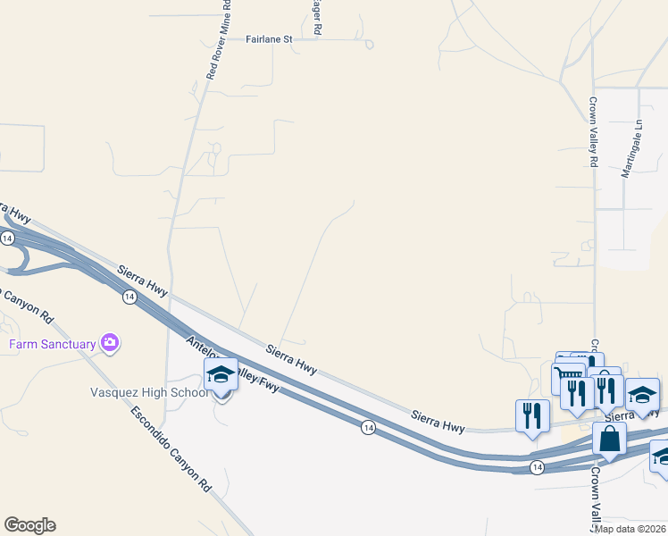 map of restaurants, bars, coffee shops, grocery stores, and more near 34226 Hypotenuse Road in Acton