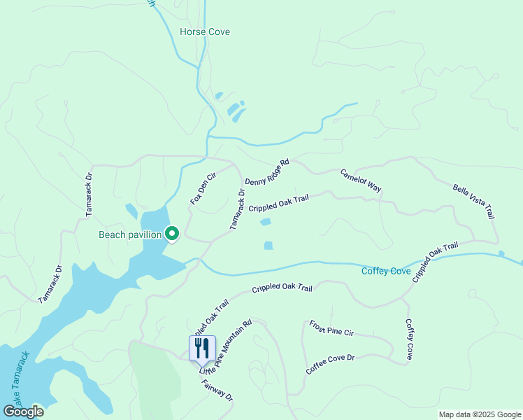 map of restaurants, bars, coffee shops, grocery stores, and more near 3209 Crippled Oak Trail in Jasper