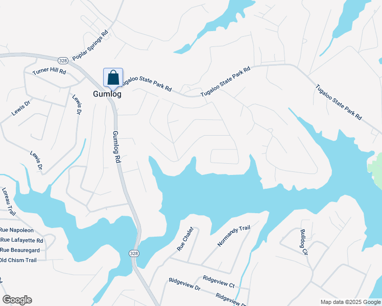 map of restaurants, bars, coffee shops, grocery stores, and more near 999 Rue Fleur De Lis in Lavonia