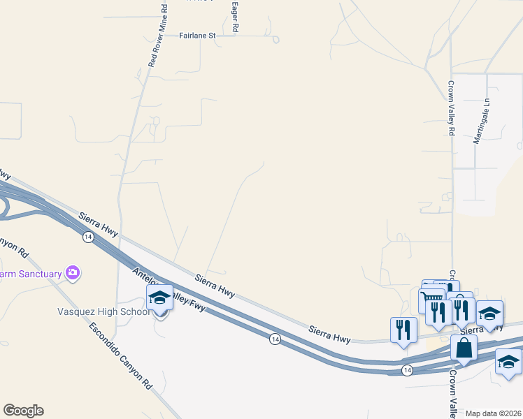 map of restaurants, bars, coffee shops, grocery stores, and more near 34226 Hypotenuse Road in Acton