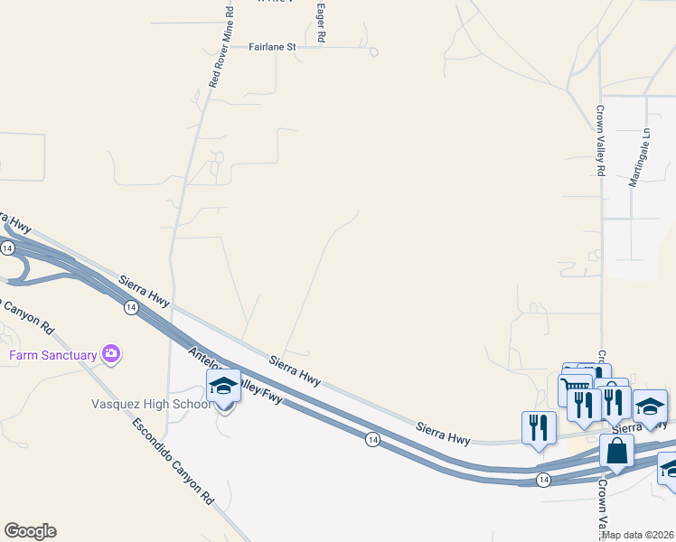 map of restaurants, bars, coffee shops, grocery stores, and more near 34226 Hypotenuse Road in Acton