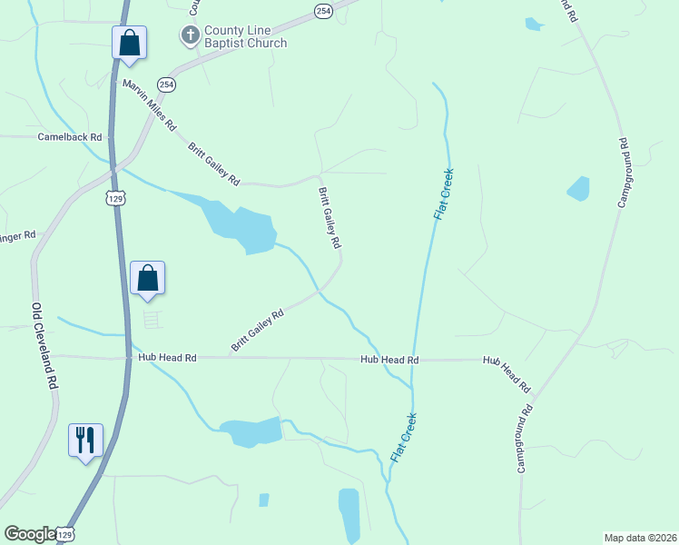 map of restaurants, bars, coffee shops, grocery stores, and more near 6998 Britt Gailey Road in Clermont