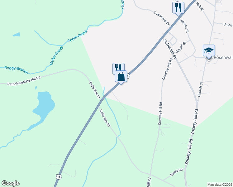 map of restaurants, bars, coffee shops, grocery stores, and more near 753-803 South Main Street in Society Hill
