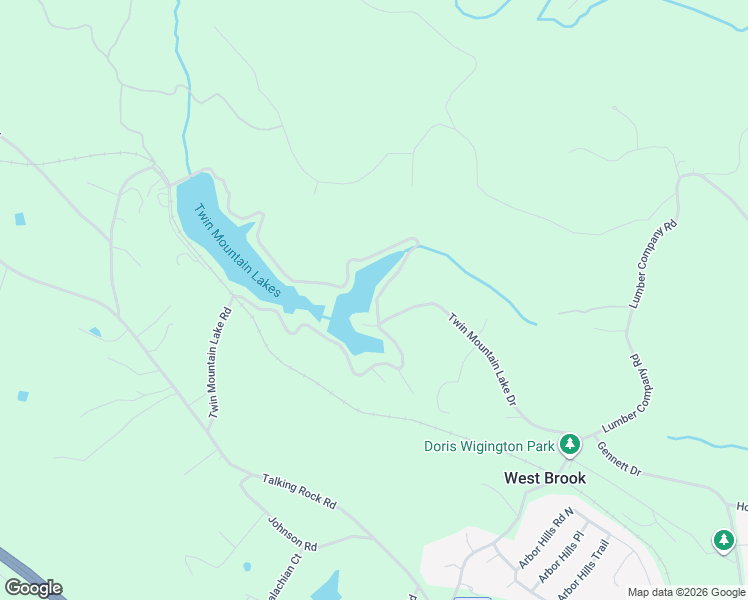 map of restaurants, bars, coffee shops, grocery stores, and more near 735 Twin Mountain Lake Circle in Talking Rock