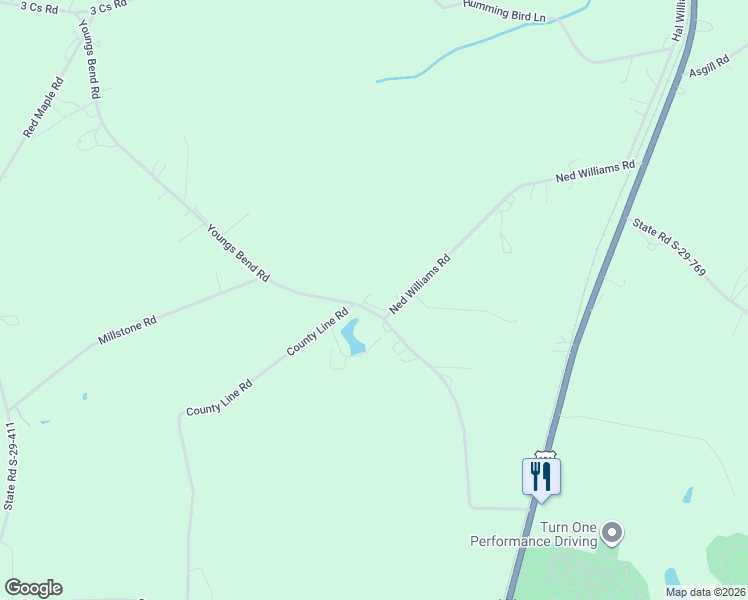 map of restaurants, bars, coffee shops, grocery stores, and more near 224 Youngs Bend Road in Kershaw