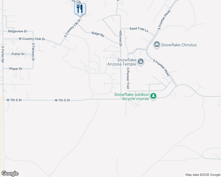 map of restaurants, bars, coffee shops, grocery stores, and more near 2232 West Heritage Drive in Snowflake