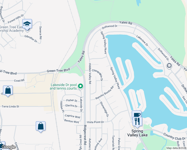 map of restaurants, bars, coffee shops, grocery stores, and more near 13680 Sierra Vista Drive in Victorville