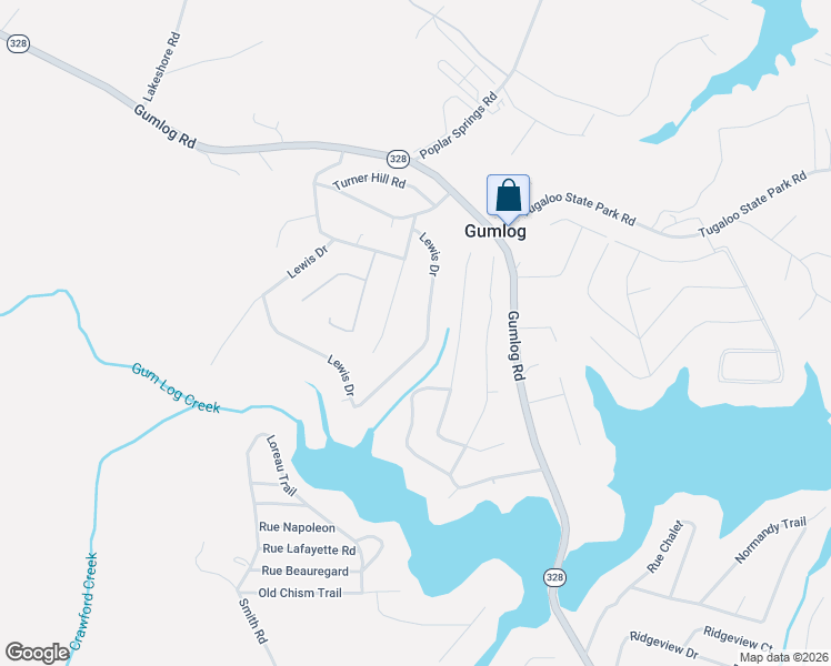 map of restaurants, bars, coffee shops, grocery stores, and more near 254 Lewis Drive in Lavonia