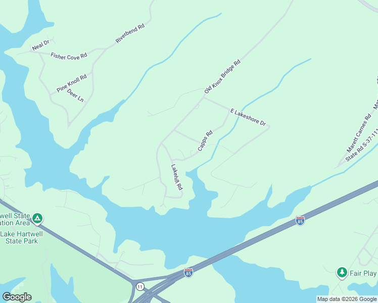 map of restaurants, bars, coffee shops, grocery stores, and more near 264 Capps Road in Fair Play