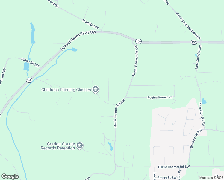 map of restaurants, bars, coffee shops, grocery stores, and more near 153 Levi Street Southwest in Calhoun