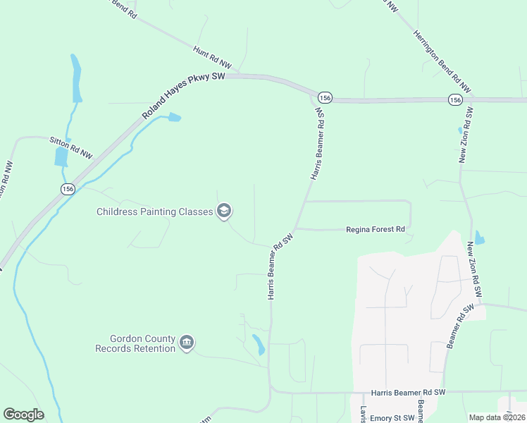 map of restaurants, bars, coffee shops, grocery stores, and more near 153 Levi Street Southwest in Calhoun