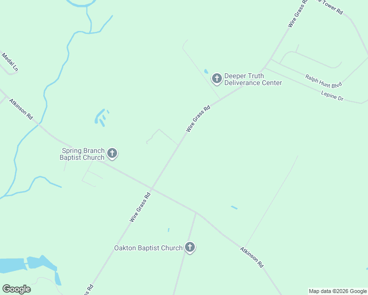 map of restaurants, bars, coffee shops, grocery stores, and more near 6175 Wire Grass Road in Orrum