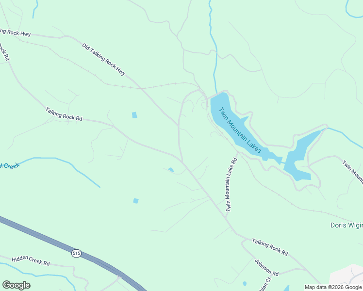 map of restaurants, bars, coffee shops, grocery stores, and more near Talking Rock Falls North East in Pickens County