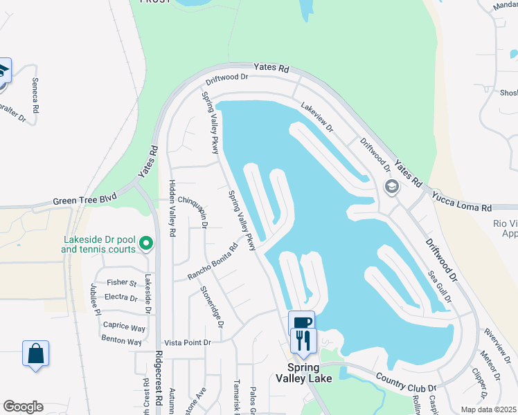 map of restaurants, bars, coffee shops, grocery stores, and more near 13700 White Sail Drive in Victorville