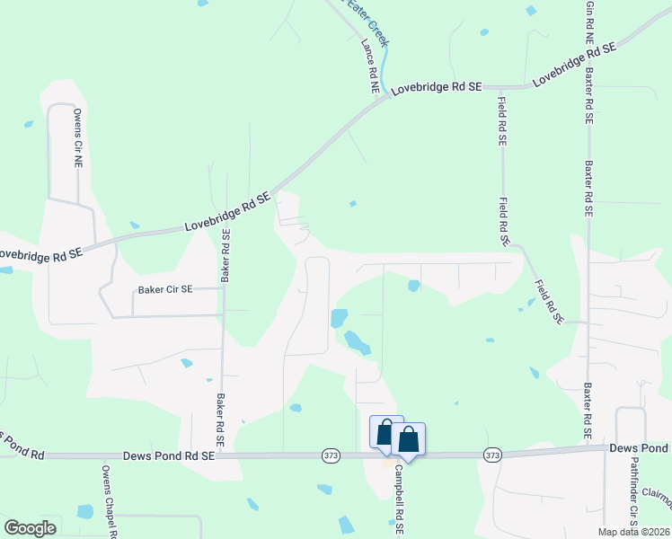 map of restaurants, bars, coffee shops, grocery stores, and more near 310 Erica Lane Southeast in Calhoun