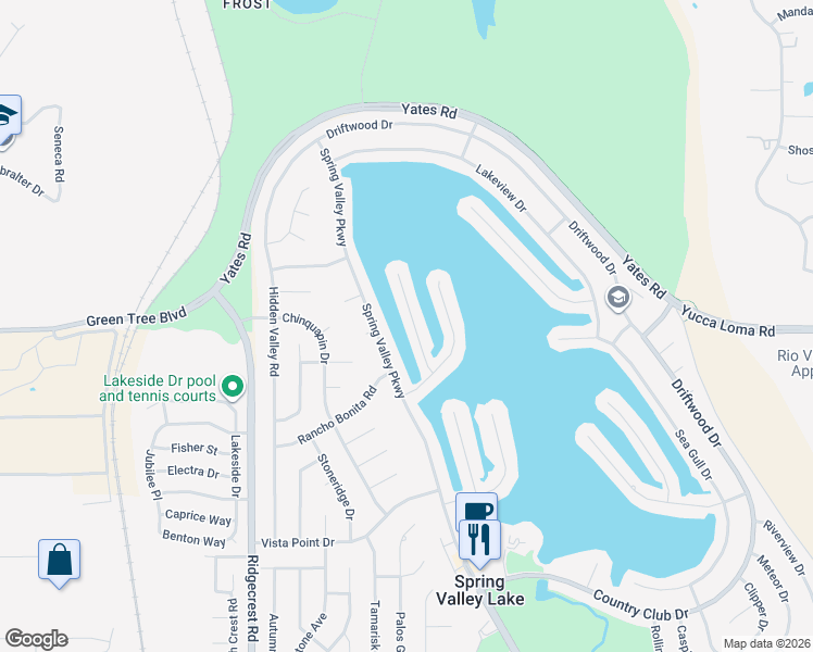 map of restaurants, bars, coffee shops, grocery stores, and more near 13710 White Sail Drive in Victorville