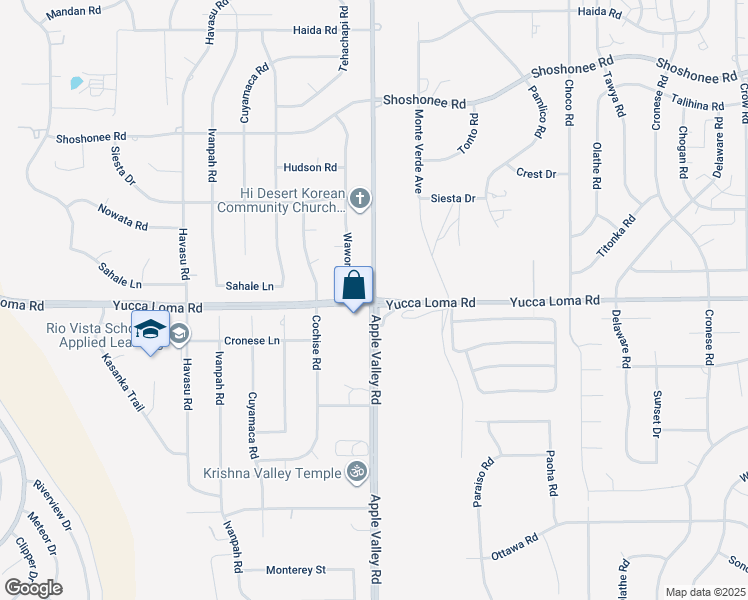 map of restaurants, bars, coffee shops, grocery stores, and more near in Apple Valley