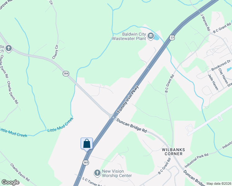 map of restaurants, bars, coffee shops, grocery stores, and more near in Baldwin