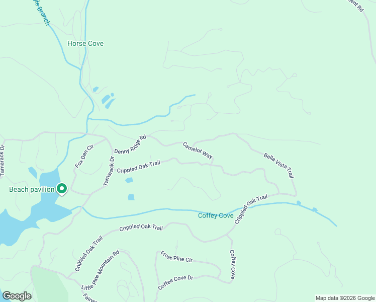 map of restaurants, bars, coffee shops, grocery stores, and more near 146 Camelot Way in Jasper