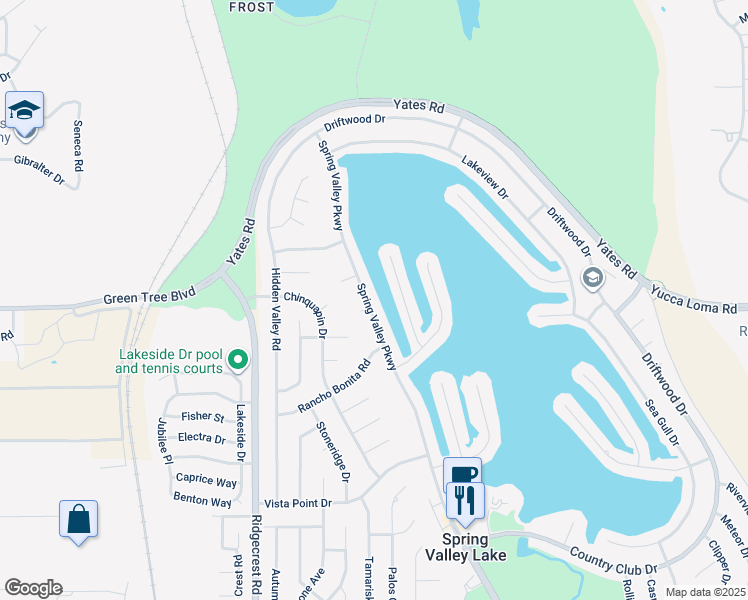 map of restaurants, bars, coffee shops, grocery stores, and more near 13699 Spring Valley Parkway in Victorville