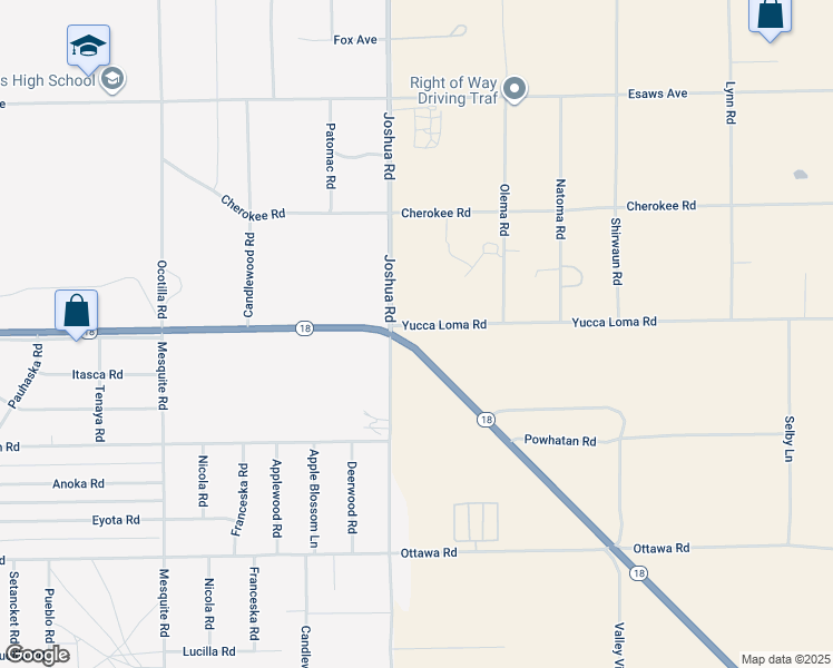map of restaurants, bars, coffee shops, grocery stores, and more near in San Bernardino County
