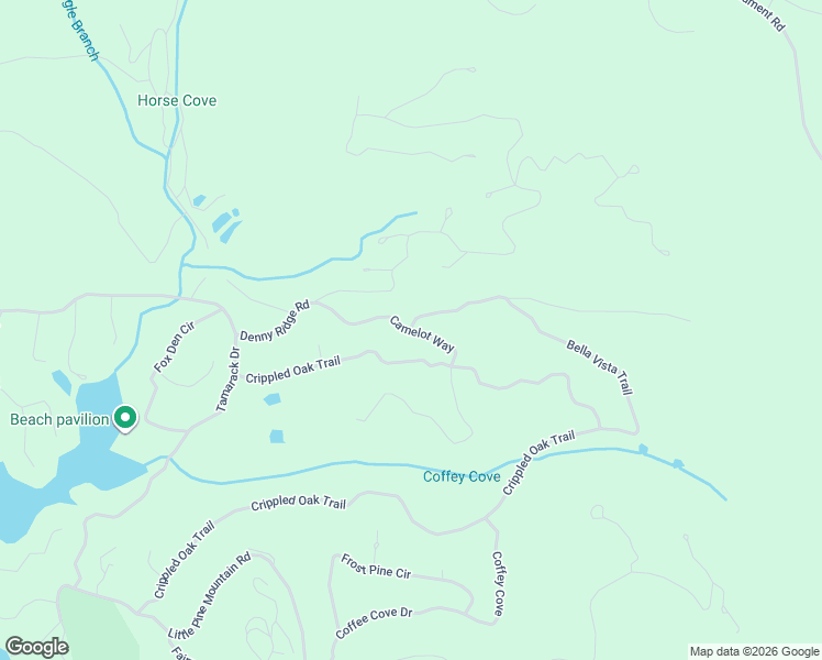 map of restaurants, bars, coffee shops, grocery stores, and more near 146 Camelot Way in Jasper