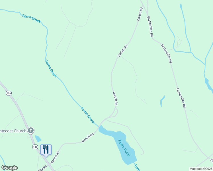 map of restaurants, bars, coffee shops, grocery stores, and more near 979 Dortch Road in Eastanollee