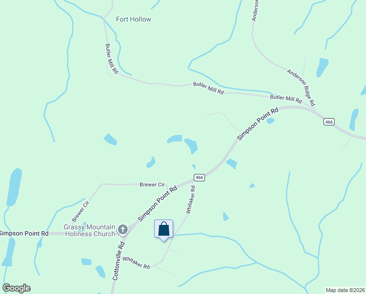 map of restaurants, bars, coffee shops, grocery stores, and more near 5359 Simpson Point Road in Grant